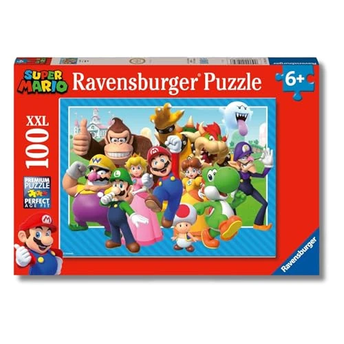 Offerta a tempo: Ravensburger - Puzzle 100 Pezzi XXL Super Mario, Idea Regalo per Bambini 6+ Anni — 15% da 9,99 € a 8,49 €