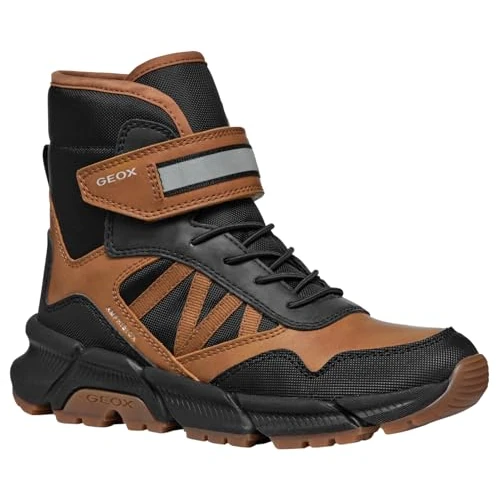 Oferta limitada: Geox J FLEXYPER Plus Boy, Bota de Nieve, Tobacco/Black, 28 EU de 63.95 EUR a 59.50 EUR (ahorro 7%)