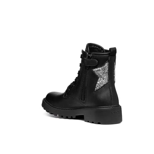 Offerta a tempo: Geox J CASEY GIRL G - Stivaletto, BLACK/DK SILVER, - 37% da 74.90 € a 47.10 €
