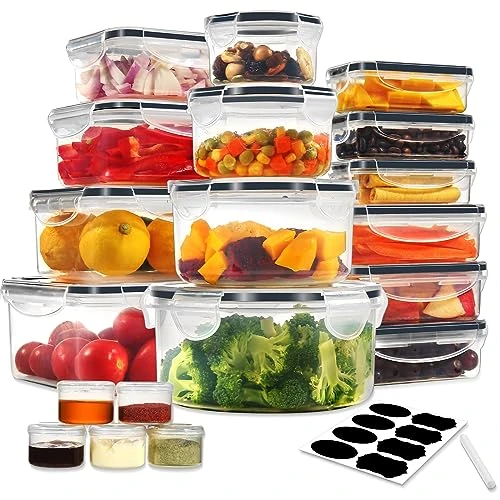 Offre limitée : YASHE Boîte Conservation Alimentaire 38 Pièces, Sans BPA Boîte Alimentaire Set, Plastique Boîte Hermetique Alimentaire, 100% Étanche, Adaptés au Micro-ondes et au Congélateur de 26.99 € à 26.99 € (0.00% de remise)