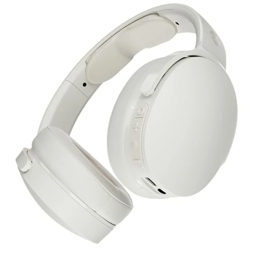 Skullcandy Hesh Evo Cuffie Wireless Over-Ear con Bluetooth, Bassi Multisensoriali, Cancellazione del Rumore, 36 Ore di Autonomia, Design Comprimibile - Bianco