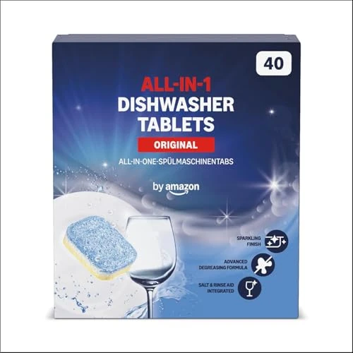 Offerta a tempo: by Amazon - Pastiglie per Lavastoviglie All-in-One, 40 capsule - 15% da 6.87 € a 5.87 €