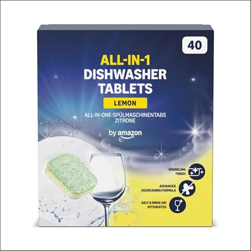 Oferta limitada: by Amazon - Pastillas para lavavajillas Todo en Uno, Aroma Limón, 40 pastillas de 4.92 € a 4.92 € (ahorro 0.00%)