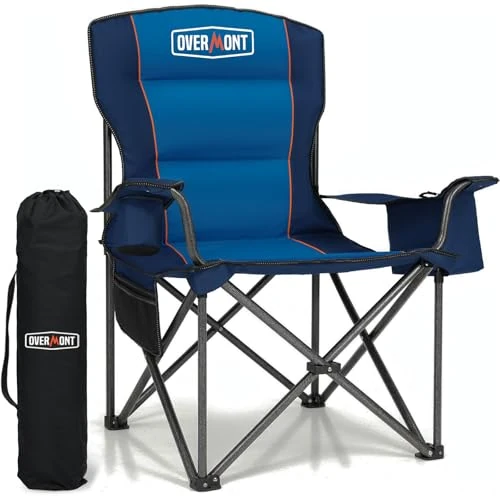 Oferta limitada: OVERMONT Silla de Camping Plegable - Grande Silla de Pesca Portátil con Reposabrazos Portabebidas - para Acampada Jardín Playa Pesca - hasta 227 kg de 59.99 € a 59.99 € (ahorro 0.00%)