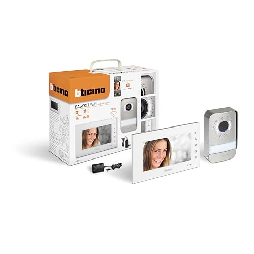 Oferta limitowana: BTICINO 310913 Easykit Wifi wideodomofon, wtyczka 2-przewodowa, kolorowy monitor 7", noktowizor, dwukierunkowy dźwięk, połączenie ze smartfonem, kontrola dostępu z aplikacji Home+bezpieczeństwo z 1459.48 zł na 1459.48 zł (oszczędź 0.00%