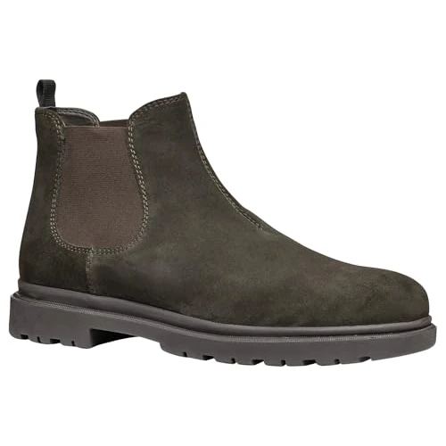 Geox Męskie buty U Andalo A Ankle Boots, Dk Coffee, 45 EU