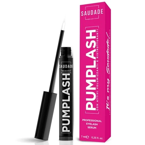 Pumplash Serum voor wimpers en wenkbrauwen, verlengend en versterkend, geteste en veilige formule voor de ogen, 7 ml, gemaakt in Italië