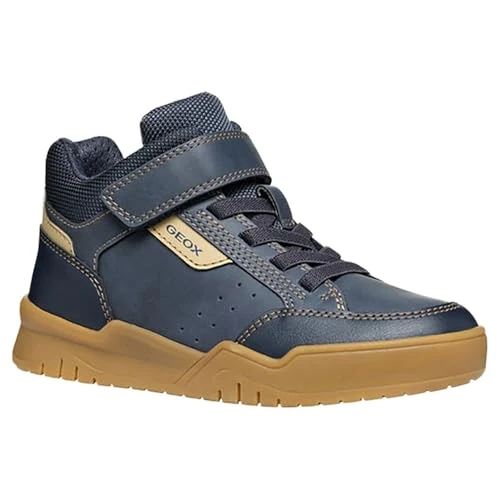Geox Jongens J Perth Boy B sneakers, bruin, 35 EU, bruin, 35 EU