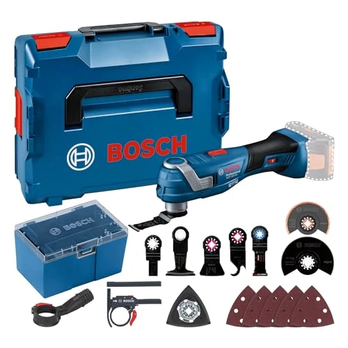 Zeitlich begrenztes Angebot: Bosch Professional 18V System Akku Multi-Cutter GOP 18V-34 (Vibration Control, inkl. mehrere Sägeblätter, 1x Schleifplatte, 5x Schleifblatt, 5x Zubehör, L-BOXX, ohne Akku/ Ladegerät) von 252.50 € auf 189.98 € (25% Rabatt)