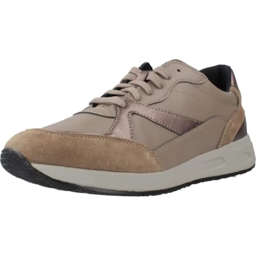 Geox Tenis D Bulmya a para Mujer, Gris Paloma Gris Topo, 2 UK