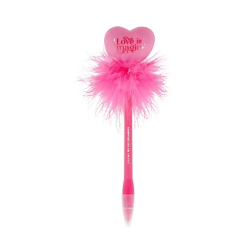 Limited-time offer: Legami - Ballpoint Pen with Bright Heart, Love is Magic, Pink Ink, Led Writing Pen for Children and Adults, 0.7 mm Tip, Heart from 7.45 GBP to 7.45 GBP (save 0%)