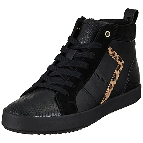 Geox Women's D Blomiee B Trainers, Black, 6 UK