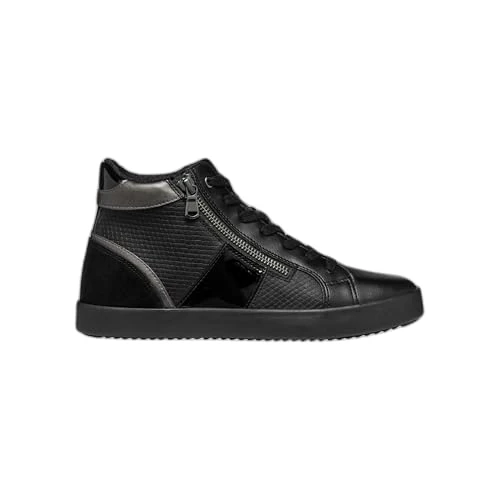 Offre limitée : Geox D Blomiee DSneaker pour femme, Noir, 36 EU de 76.80 € à 76.80 € (0.00% de remise)