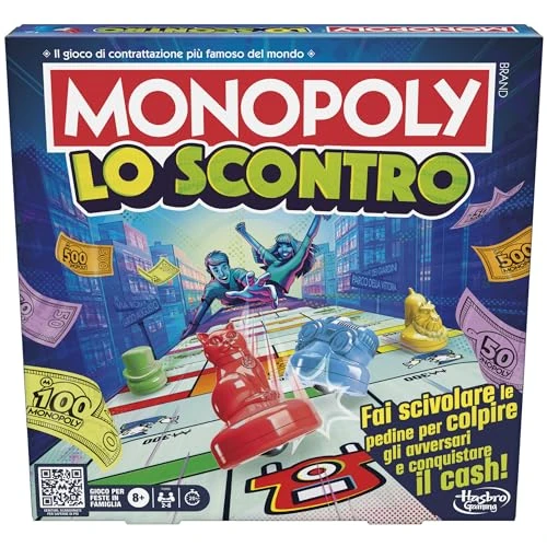 Oferta limitada: Hasbro Gaming Monopoly – El choque, juego de mesa para 2-8 jugadores, juego para niños y niñas a partir de 8 años, diversión dinámica para fiestas, versión italiana de 19.00 EUR a 19.00 EUR (ahorro 0%)