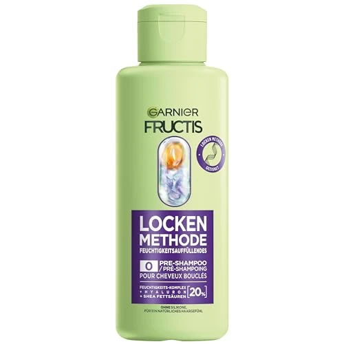 Garnier Shampoo idratante per tutti i tipi di ricci, ripara e rivitalizza, con acido ialuronico e karité, vegano, senza siliconi, metodo riccioli fruttati, 1 x 200 ml