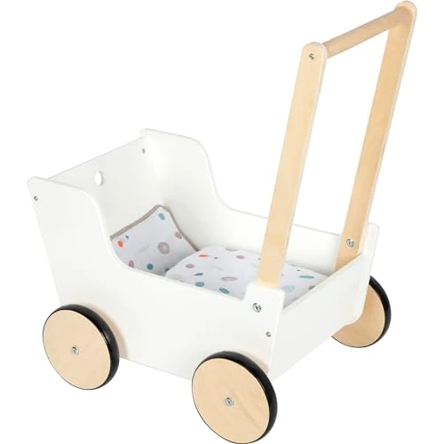 Limited offer: small foot Little Button Wooden Dolls Pram Including Reversible Sheets Age 3+ 12496 from 116.00 EUR to 116.00 EUR (save 0%)