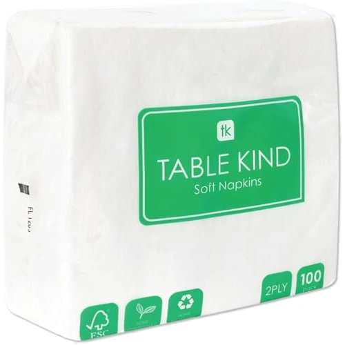 Offerta a tempo: Talking Tables Table Kind 100 Tovaglioli di Carta Bianchi Morbidi Confezione Maxi 33cm 2 Veli Monouso Compostabili Riciclabili Sostenibili Feste Catering Bar Scuole Prodotti nell'UE - 34% da 10.50 € a 6.90 €