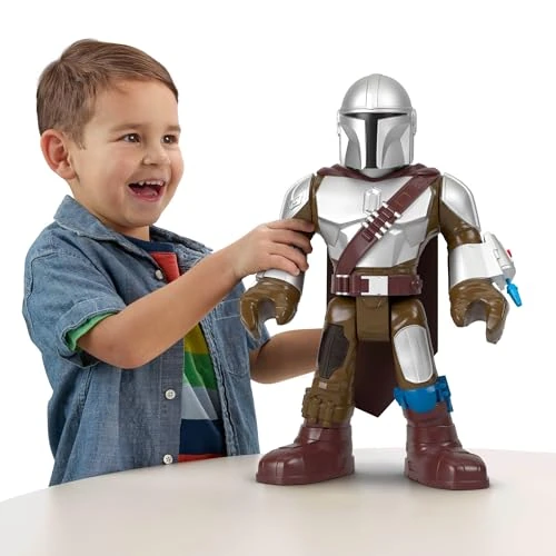 Oferta limitowana: Fisher-Price Imaginext Star Wars Mandalorianin Figurka XXL Zabawka (ok. 41 cm) do ustawiania w różnych pozach z wyrzutnią dla dzieci w wieku od 3 lat, HXT20 z 150.52 zł na 150.52 zł (oszczędź 0.00%)