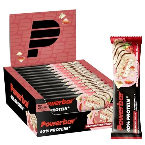 Offerta a tempo: Powerbar - 40% Protein+Crisp - Strawberry White Choc - 12x40g - Barretta ad alto contenuto proteico - Basso contenuto di zuccheri - 41% da 19.99 € a 11.79 €