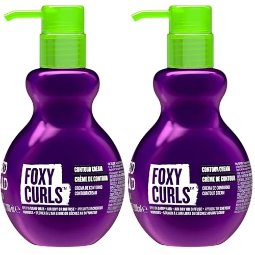 Bed Head by TIGI - Foxy Curls Curly Hair Cream - Anti Frizz Hair Products For Beautifully Defined Curls - Ideal For Curly And Wavy Hair - 200ml (Pack of 2)