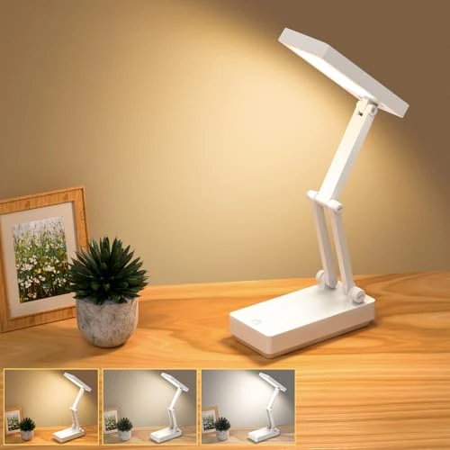 Tijdelijke aanbieding: Suright LED tafellamp Draadloos accu lamp, inklapbare touch-bureaulamp, nachtlampje, dimbare tafellamp met 3 lichtstanden, oplaadbare USB-bureaulamp voor slaapkamer, lezen, leren van 19.99 EUR naar 14.99 EUR (korting 25%)