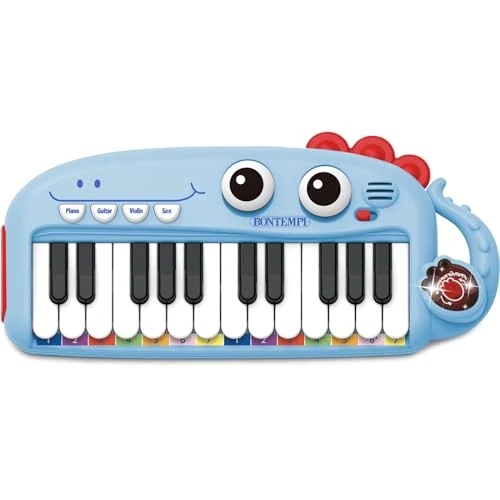 Offerta a tempo: Bontempi | PlayKeys: Tastiera Giocattolo a 24 Tasti per Piccoli Musicisti, Blu, 300x140x40 mm - 33% da 14.99 € a 9.99 €