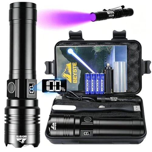 Offre limitée : BEYSTE Lampe Torche LED Ultra Puissante, 1000000 Lumens Lampe De Poche, Lampe Torches Rechargeable USB, Lampe De Poche LED Ultra Puissante, Lampe Torche Tactique Longue PortéeIPX6 Étanche Pour Camping de 27.98 € à 27.98 € (0.00% de remise)