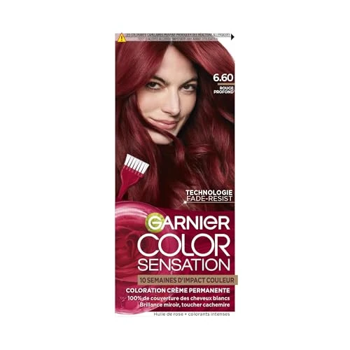 Oferta limitada: Garnier Color Sensation Coloration – Rojo intenso 6.60 – Tinte permanente en crema – todos los tipos de cabello – Color hasta 10 semanas y cubre el cabello blanco al 100 % de 20.87 € a 3.49 € (ahorro 83.28%)