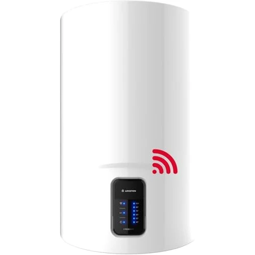 Ariston Lydos Wifi - Scaldabagno Elettrico 80 Litri Verticale con Display Touch 47x47x73,3 cm - Boiler Elettrico con EVO-ECO e Waterplus per Risparmio Acqua e Energia, Classe B, Compatibile con Alexa