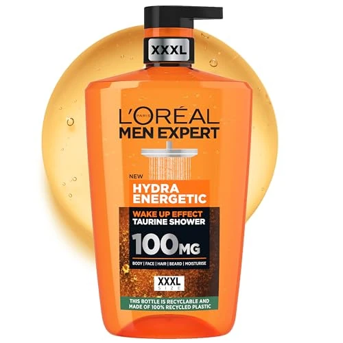 Zeitlich begrenztes Angebot: L'Oréal Men Expert Duschgel Hydra Energetic, reinigt Gesicht, Körper und Haare, Maxi-Format 1 l von 24.99 € auf 24.99 € (0.00% Rabatt)