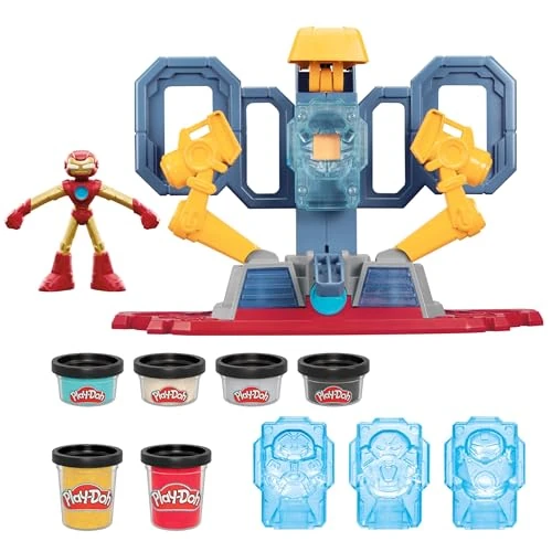 Offre limitee: Play-Doh Marvel Iron Man, Coffret Fabrique d'Armures avec Lumières et Sons, Loisir Créatif, Jouet pour Enfants Dès 4 Ans, Jeux de Rôle Super-Héros de 34.99 EUR a 15.50 EUR (economie 56%)