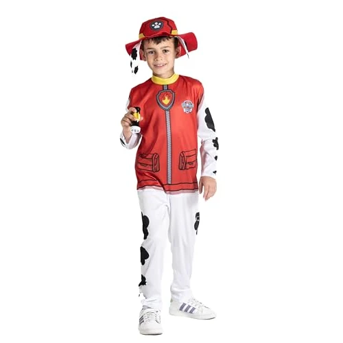 Limitiertes Angebot: Ciao- Marshall costume disguise fancy dress boy official Paw Patrol (Size 5-7 years) with hat and mini-flashlight, Rot von 29.90 EUR auf 25.42 EUR (Spare 15%)