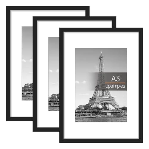 Offre limitée : upsimples Cadre A3, Cadres Photo 29.7x42cm, Noir, 3 Pack de 24.99 € à 19.99 € (20% de remise)