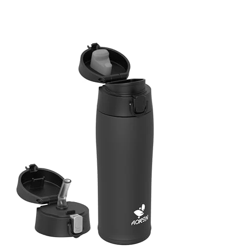 Tijdelijke aanbieding: AORIN Drinkfles van roestvrij staal, 18/8, 500 ml, lekvrij, thermoskan, isolatiefles, dubbelwandig, BPA-vrij, sportfles, drinkflessen voor sport, school, outdoor van 20.17 € naar 20.17 € (0.00% korting)