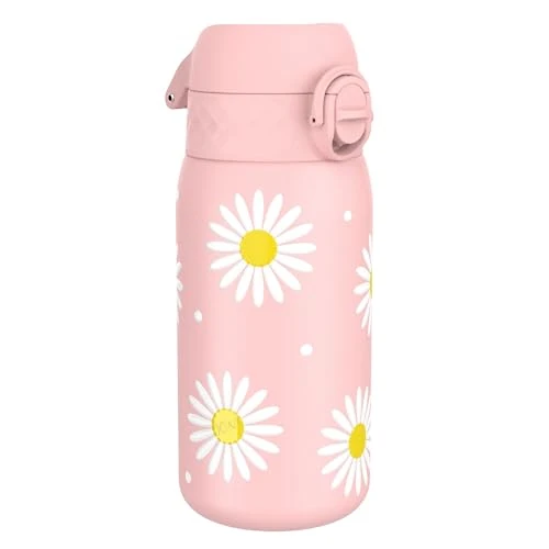 Offerta a tempo: Ion8 Borraccia Inox Leggero per Bambini, 400ml, Non Isolato, a Prova di Perdite, Facile da Aprire, Serratura Sicura, Lavabile in Lavastoviglie, Facile Pulizia, Durevole e Antigraffio, Margherite - 14% da 16.99 € a 14.56 €