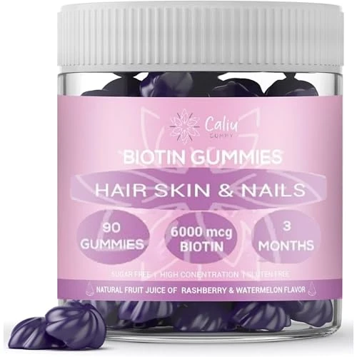 Offre limitee: CALIU GUMMY | Gommes Biotine 6000 mcg | Cheveux, Peau & Ongles | 90 Gummies | 3 Mois | Avec Collagène, Acide Folique & Vitamines A-B-C-E | Sans Sucre | Complément Capillaire Végan | Goût Mûre de 15.99 EUR a 14.99 EUR (economie 6%)