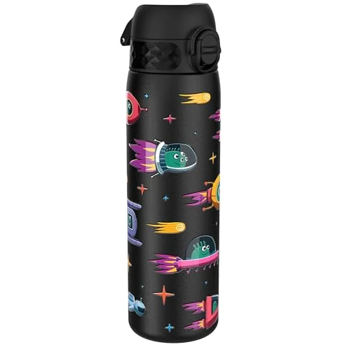 Limited-time offer: Ion8 Lightweight Steel Water Bottle, 600 ml/20 oz, Non-Insulated, Leak Proof, Easy to Open, Secure Lock, Dishwasher Safe, Flip Cover, Fits Cup Holders, Carry Handle, Metal Water Bottle, Spaceships from 15.99 £ to 10.40 £ (save 35%)