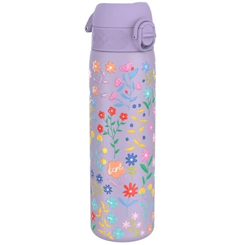 Offre limitée : Ion8 Gourde Isotherme Inox, 500ml, Anti-Fuite, Facile à Ouvrir, Verrouillage Sécurisé, Lavable au Lave-Vaisselle, Poignée de Transport, Facile à Nettoyer, Acier Inoxydable, Fleuri Disséminé de 27.95 € à 20.40 € (27% de remise)