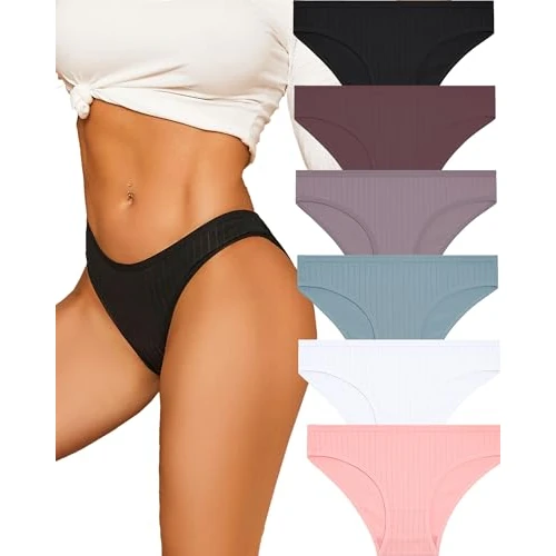 Offerta a tempo: ALL OF ME 6 Pack Mutande Donne Cotone Intimo Donne Scivolare Morbido Hipster Mutandine Sexy Slip Multipack S-XL,M - 57% da 26.99 € a 11.71 €