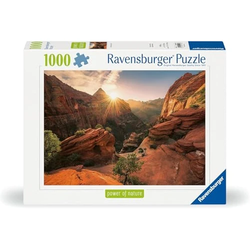 Ravensburger 12000118 - Zion Canyon USA - 1000 pieces jigsaw puzzle – Puzzle for adults and kids age 14 years up, nature puzzle, landscape jigsaw