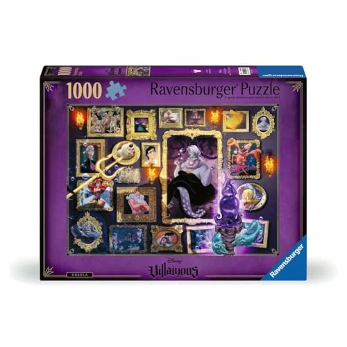 Limited offer: Ravensburger 12000039 - Villainous: Ursula - 1000 pieces jigsaw puzzle – Puzzle for adults and kids age 14 years up, disney jigsaw, disney gifts from 16.93 EUR to 15.91 EUR (save 6%)