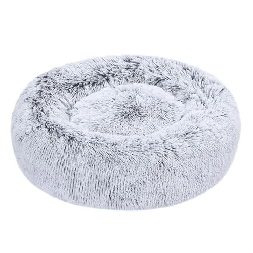 Limited-time offer: Amazon Basics Plush Doughnut Pet Bolster, Soft Faux Fur Bed for Dog, Machine Washable, 59 cm, Grey from 16.79 GBP to 16.79 GBP (save 0%)