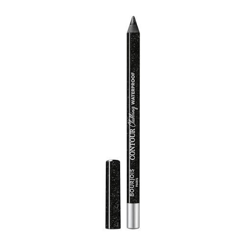 Offerta a tempo: Bourjois Paris Contour Clubbing Matita Occhi Waterproof, Texture Scorrevole e Morbida, Formula con Oli di Jojoba, No. 55 Ultra Black Glitter, 1.2g - 44% da 12.50 € a 6.97 €