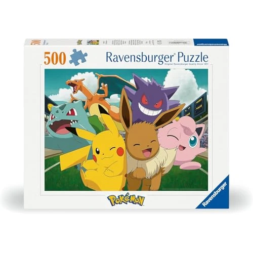 Offre limitée : Ravensburger - Puzzle Adulte - Puzzle 500 pièces - Pokémon Classic - Adultes et Enfants à partir de 12 Ans - Puzzle de qualité supérieure - Jeu Pokémon - 12000441 de 17.90 € à 17.14 € (4% de remise)