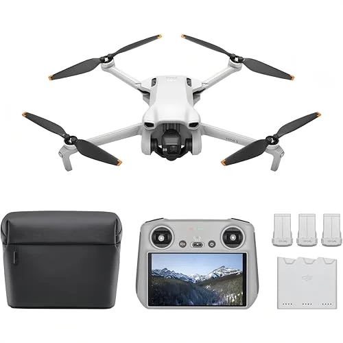 Offre limitée : DJI Bundle Fly More Mini 3 (DJI RC) – Mini Drone Caméra Léger avec Nacelle à 3 Axes et Vidéo 4K HDR, Trois Batteries pour un Vol de 114 Min, Prise de Vue Verticale, Transmission Vidéo jusqu’à 10 km de 645.56 EUR à 581.00 EUR (remise 10%)