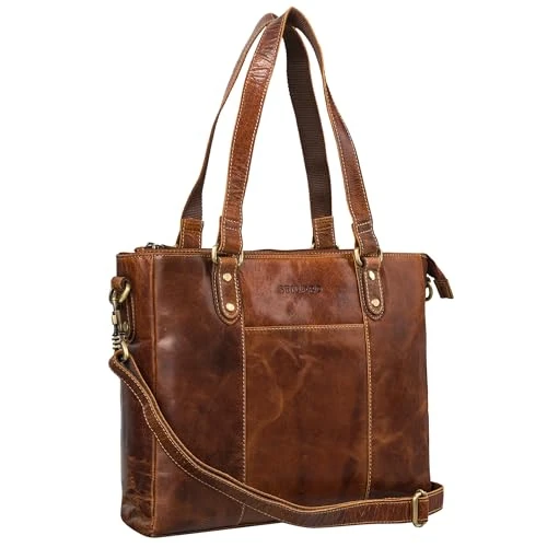 Oferta limitada: STILORD 'Joy' 3-en-1 Vintage Shopper de Cuero Bolso de Mano Mujer Grande Bolso cuero genuino Bolso de Hombro Señoras para Trabajo Compras Ocio Portátil, Color:cannes - marrón de 124.90 EUR a 124.90 EUR (ahorro 0%)