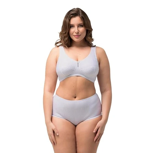 Offre limitée : Ulla Popken Femme Grandes Tailles Soutien-Gorge de Maintien sans Armatures, Pendentif en Strass Blanc Neige 105C 658495200-105C de 29.99 € à 29.99 € (0.00% de remise)