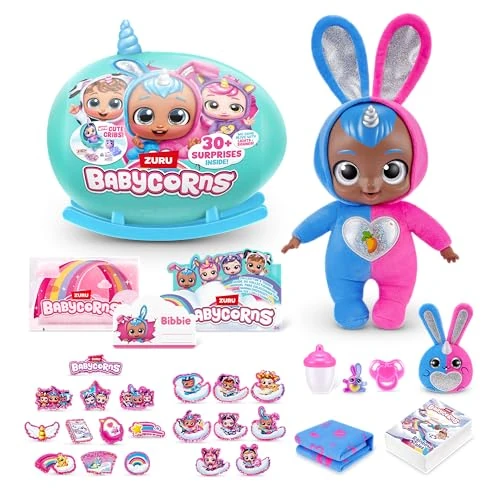 Offerta a tempo: Babycorn Bambolina interattiva Serie 1 Large, 35 cm, di ZURU con luci e suoni, bamboline magiche, sorpresa, spacchettare, bambine, bambole, storia, Bunny, Bobbie - 36% da 34.99 € a 22.50 €