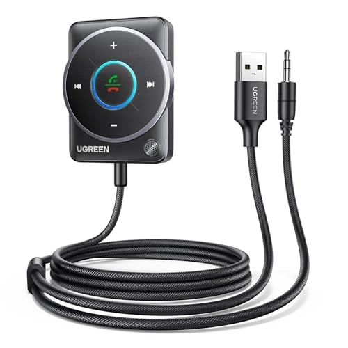 Offre limitee: UGREEN Récepteur Bluetooth 5.4 Voiture Adaptateur Jack 3.5mm Auxiliaire pour Stéréo Haut-Parleur Enciente Recepteur Autoradio Micro Intégré Appel Main Libres de 23.99 EUR a 16.79 EUR (economie 30%)