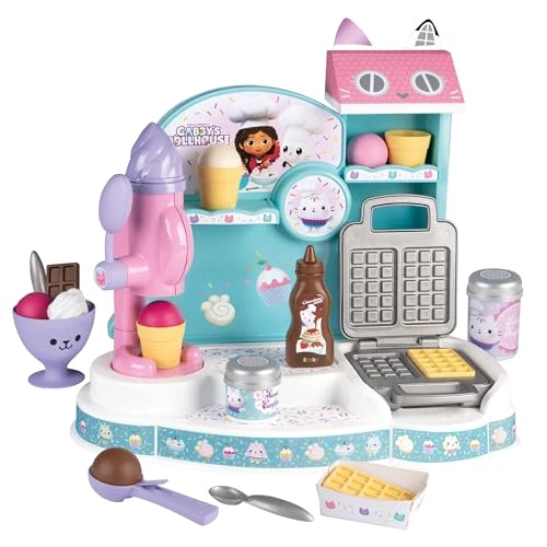 Oferta limitada: Smoby - Heladería Gabby's Dollhouse - Encantadora heladería de Juguete con máquina de Helados y gofrera, Incluye Comida de Juguete, para niños a Partir de 3 años, 45x27x35 cm (7600350409) de 54.06 € a 54.06 € (ahorro 0.00%)